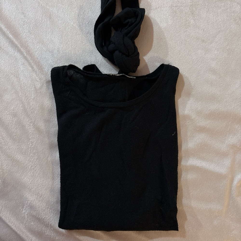 ZARA LONG SLEEVE WRAP TOP